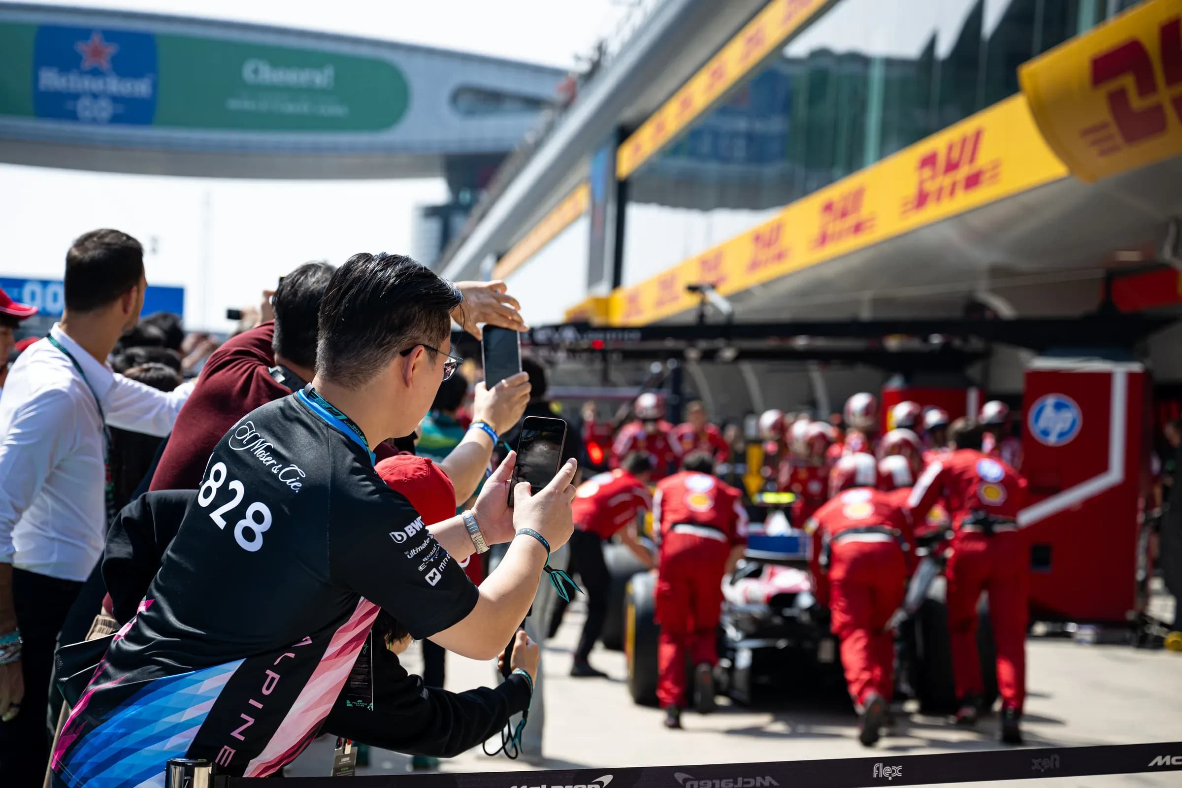 Pit lane walk at the Shanghai International Circuit